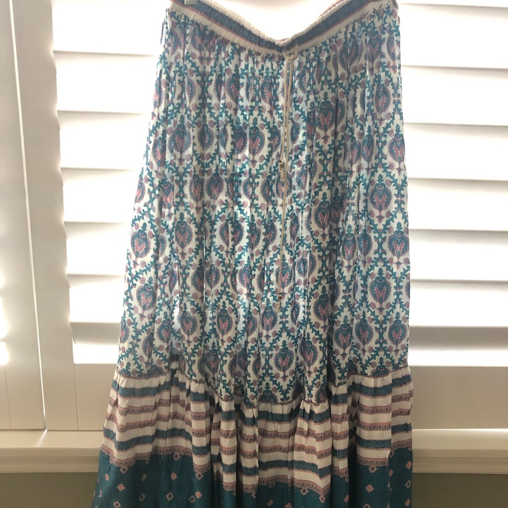 Turquoise Boho Skirt NWOT